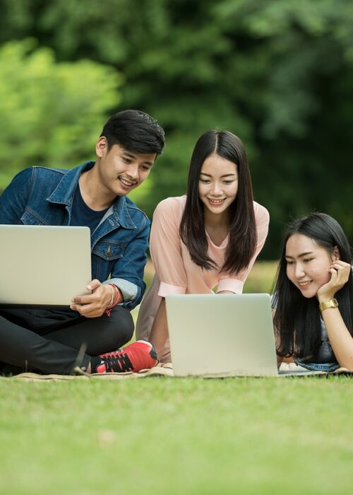 students, computers, laptops, smiling, park, study, studying, group work, classmates, friends, asian, asia, computer, friendship, girls, happy, people, technology, thailand, young, teamwork, friendship day, study, study, study, study, study, studying